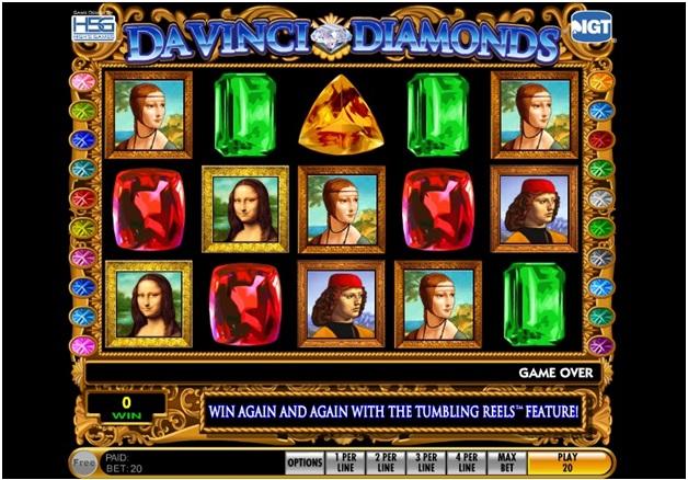 Da vinci Diamonds slot- How to play